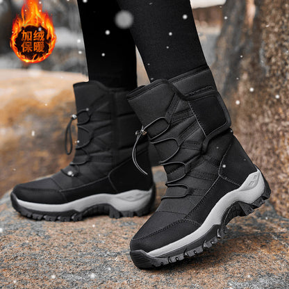 Warm Waterproof Insulated Snow Boots - Pink