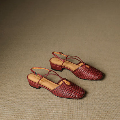 Real Leather Classic Slingback Shoes