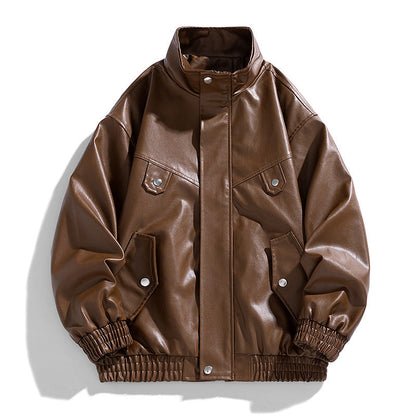 Leather Bomber Jacket - VibreMode