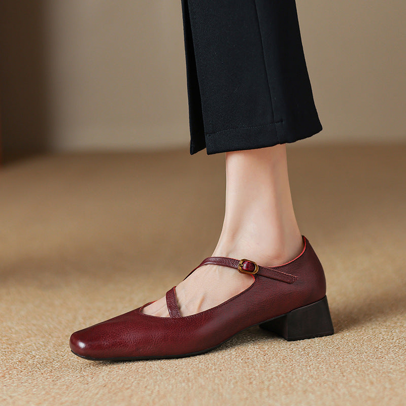 Premium Real Leather High Heels - VibreMode