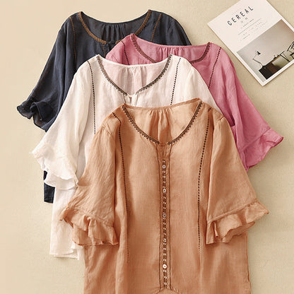Pretty Floral Bell Sleeve Top