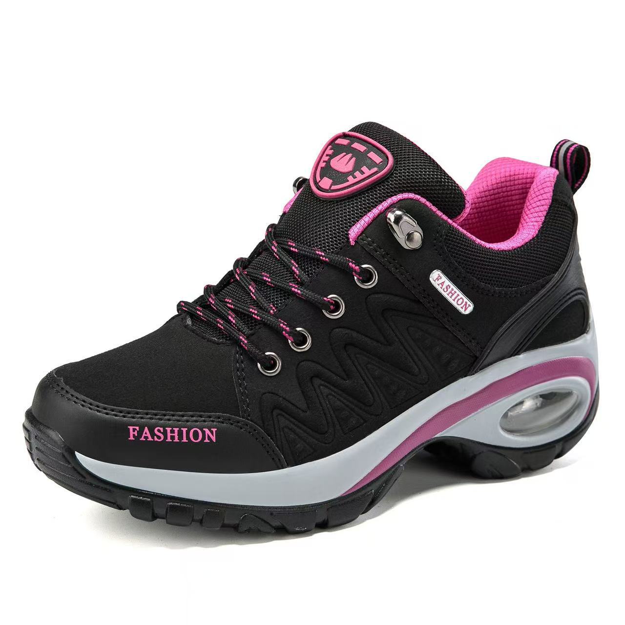 Trail Running Support Shoe - Black Pink