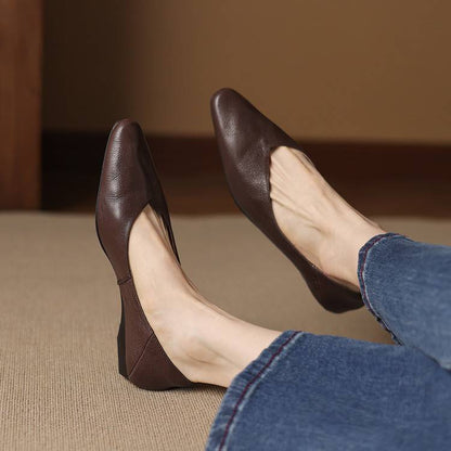 Real Leather Ballet Shoes
