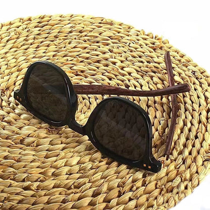 Natural Wood Frame Sunglasses