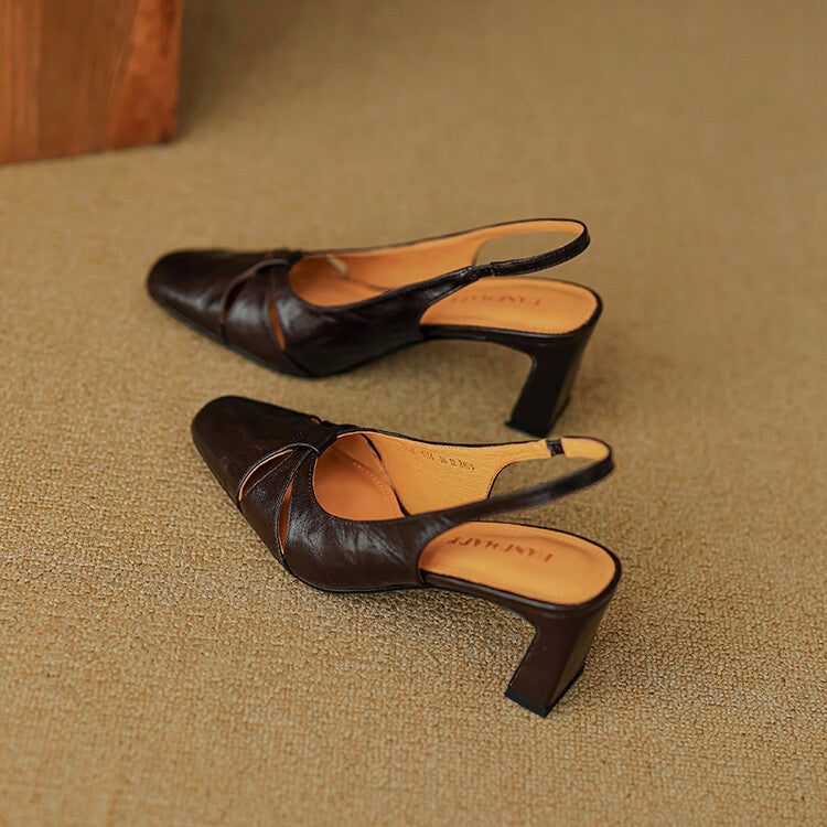 Authentic Leather Mule Shoes