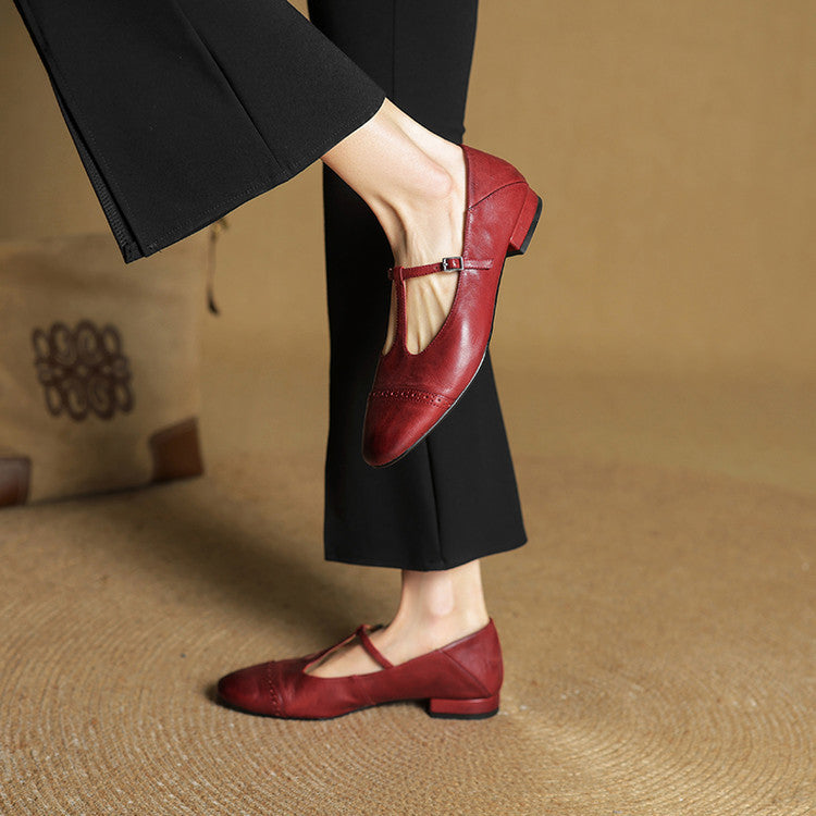 Authentic Real Leather Flat Shoes