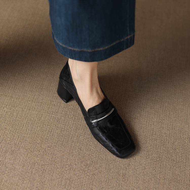 Authentic Leather High Heel Shoe