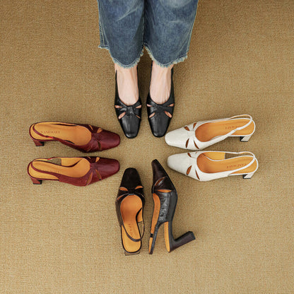 Authentic Leather Mule Shoes