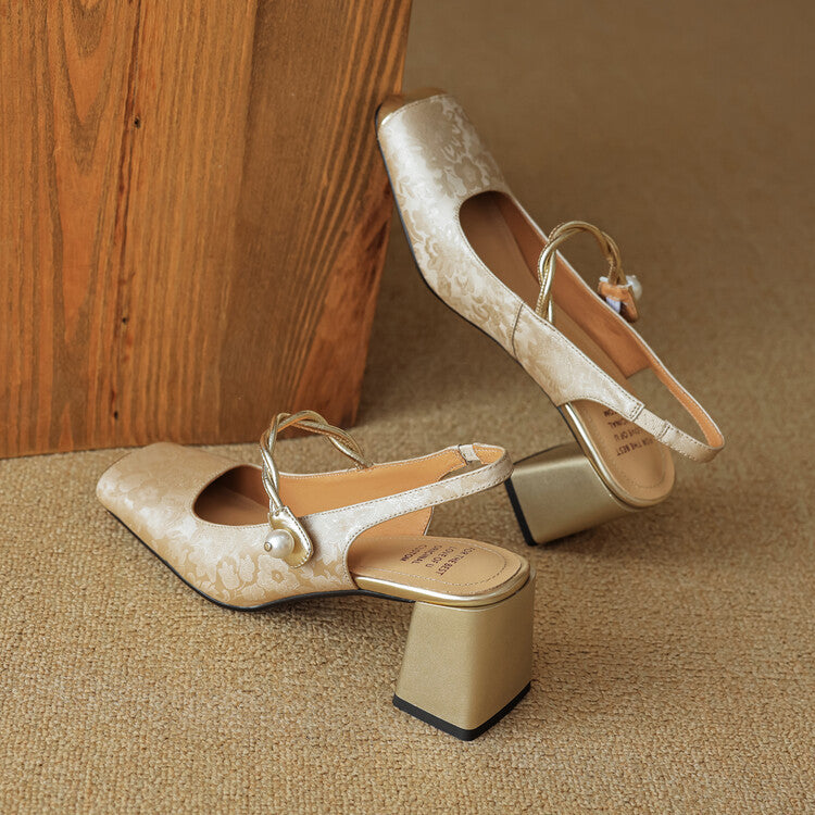 Comfortable Low Heel Slingbacks