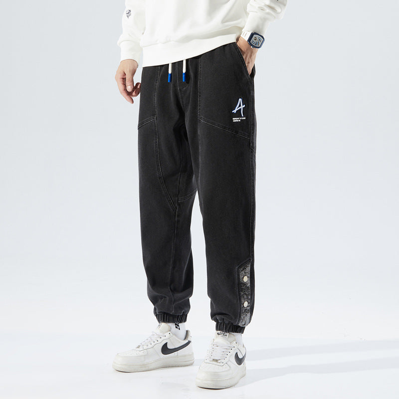 Dark Blue Faded Jogger Pants