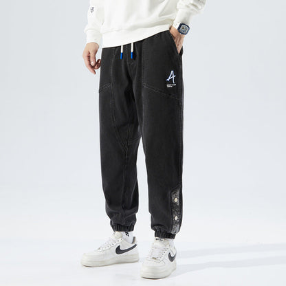 Dark Blue Faded Jogger Pants