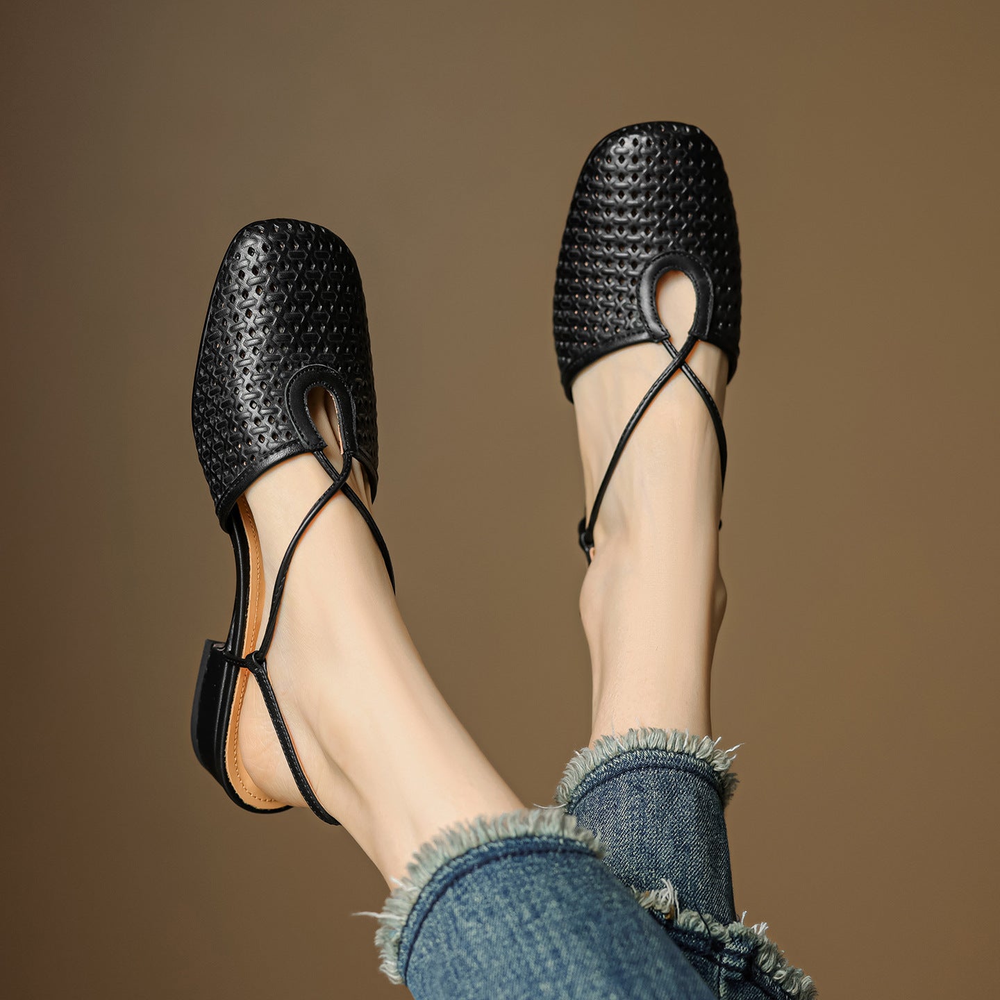 Real Leather Classic Slingback Shoes