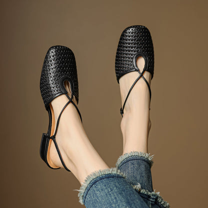 Real Leather Classic Slingback Shoes