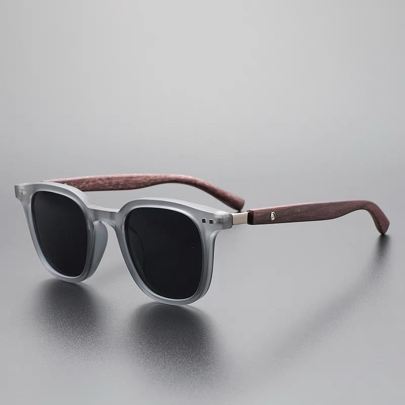 Natural Wood Frame Sunglasses