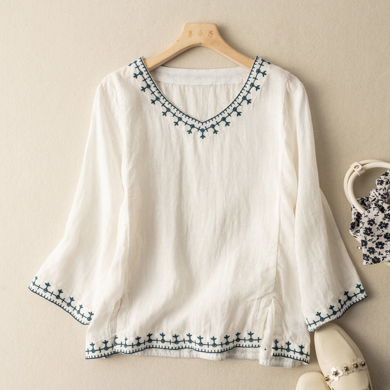 Women's Embroidered Blouse - VibreMode
