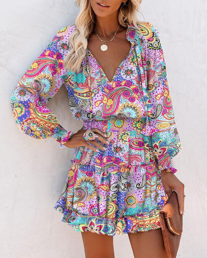 Women's Floral Mini Dress Bold Print