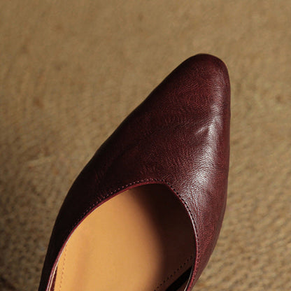 Authentic Leather High Heel Sandals