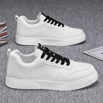 Men's Lace-Up Sneakers Breathable Rubber Sole Black