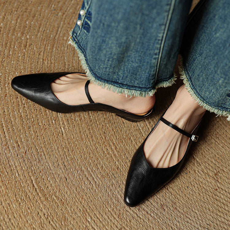 Authentic Soft Leather Mule Shoes