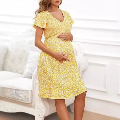 Women's Maternity Empire Waist Dress - VibreMode