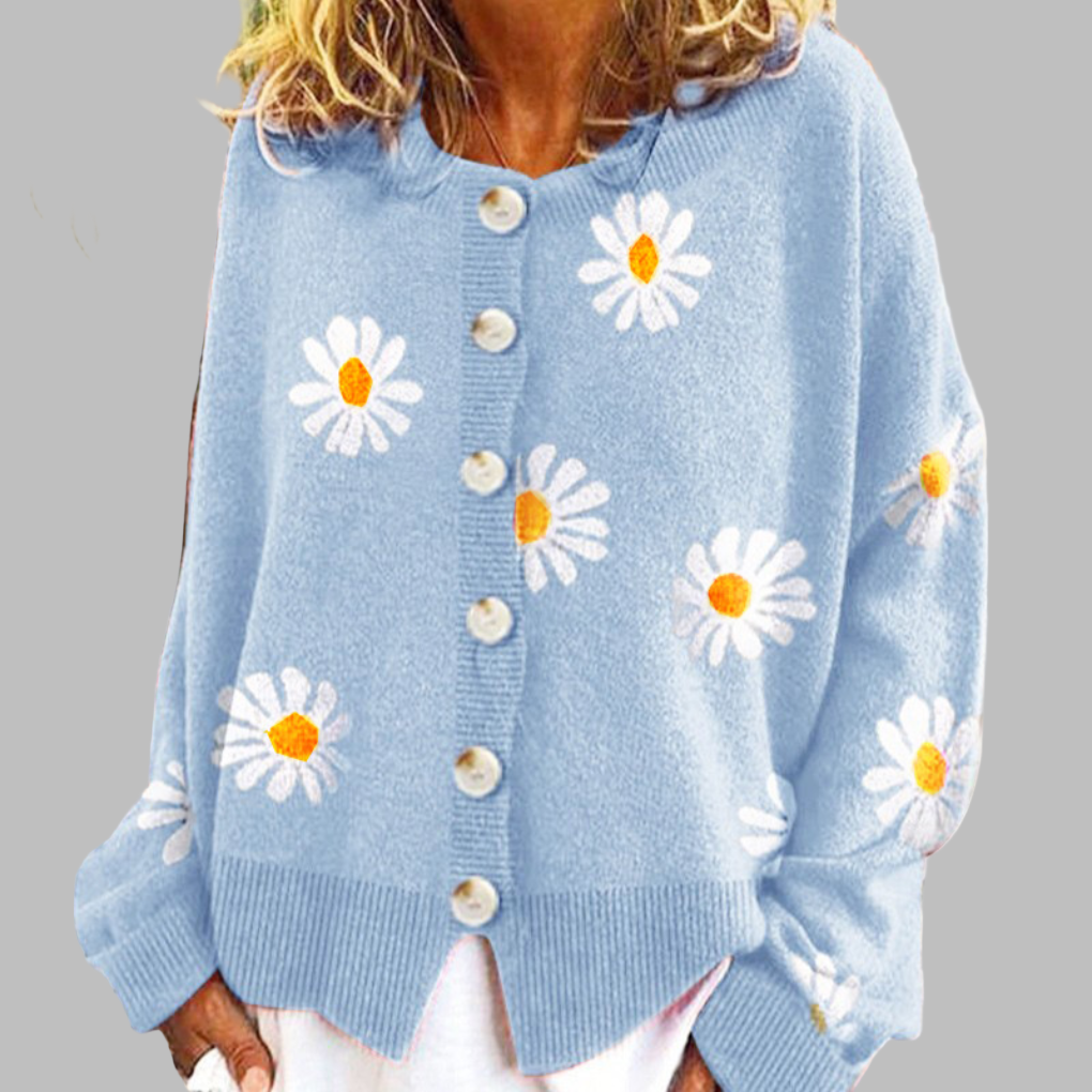 Women's Floral Knit Sweater
