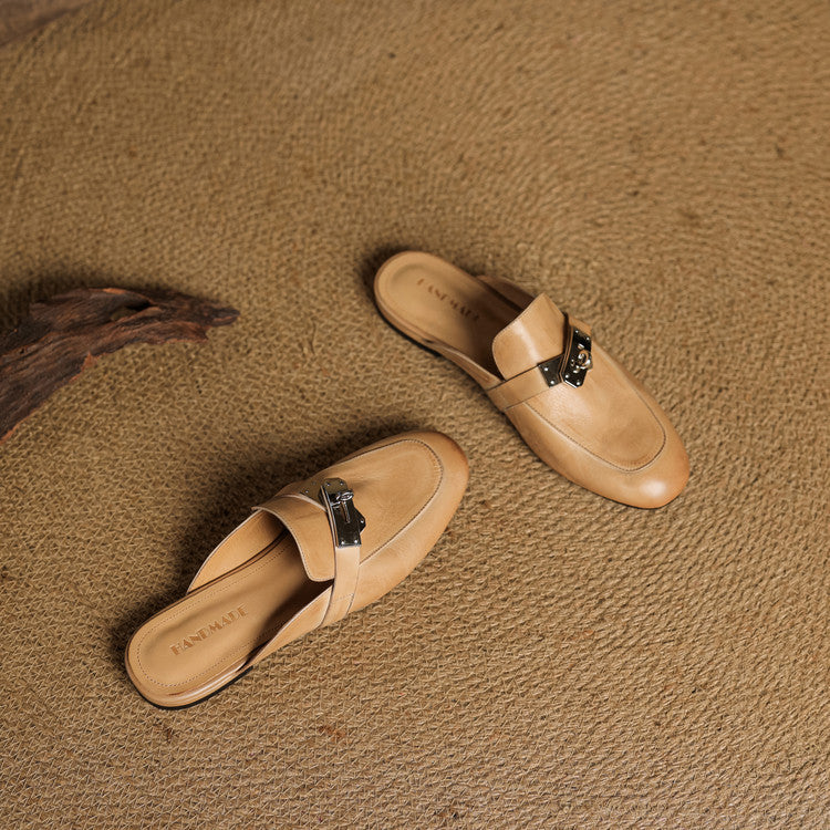Authentic Luxe Leather Mule Shoes