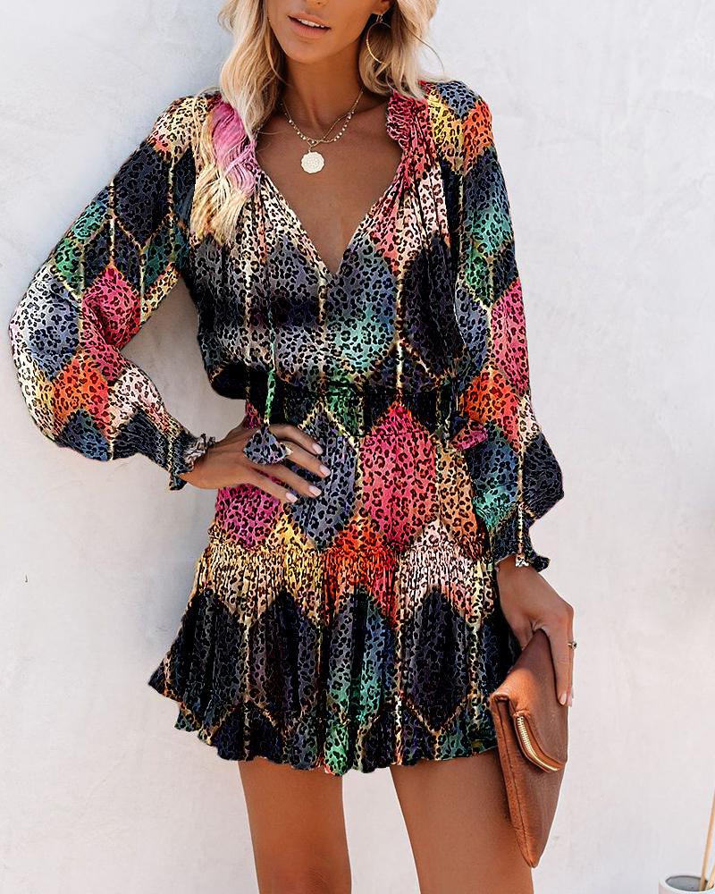 Women's Floral Mini Dress Bold Print