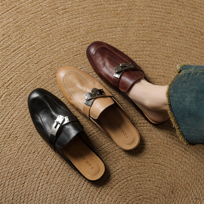 Authentic Luxe Leather Mule Shoes