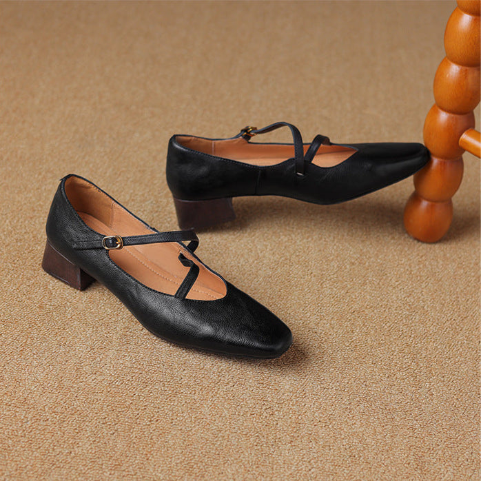 Premium Real Leather High Heels