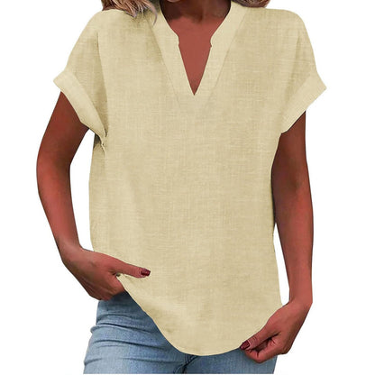 Casual V Neck Women's Blouse