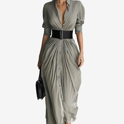 Elegant Long Sleeve Women's Dress - VibreMode