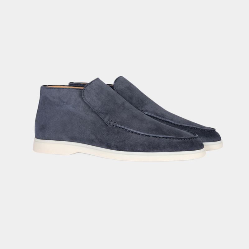 Men's Suede Loafers Calf Leather Brown