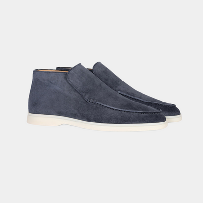 Men's Suede Loafers Calf Leather Brown