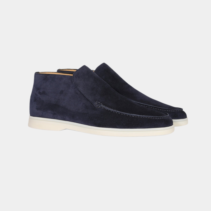 Men's Suede Loafers Brown Elegant Calfskin