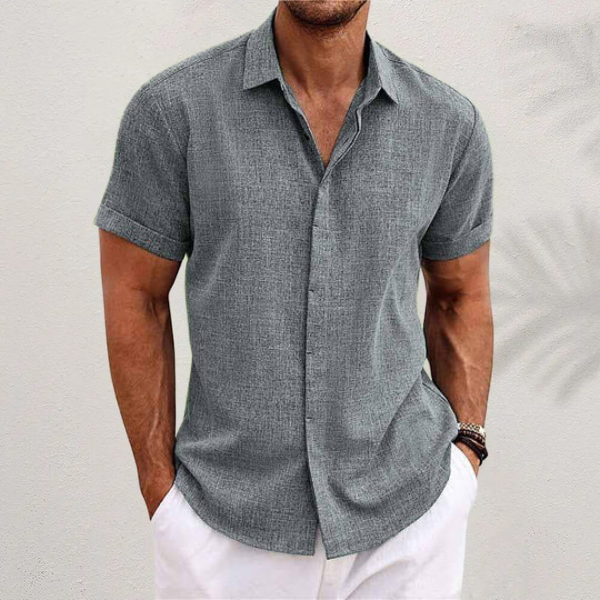 Cotton Linen Short Sleeve Shirt
