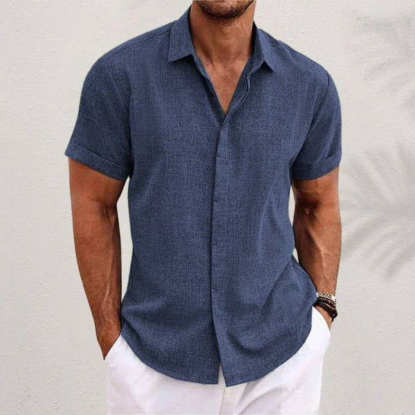 Cotton Linen Short Sleeve Shirt