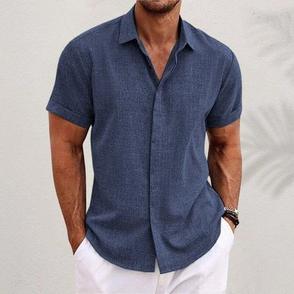 Cotton Linen Short Sleeve Shirt