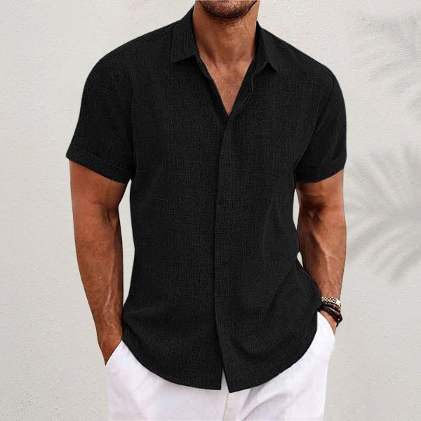 Cotton Linen Short Sleeve Shirt