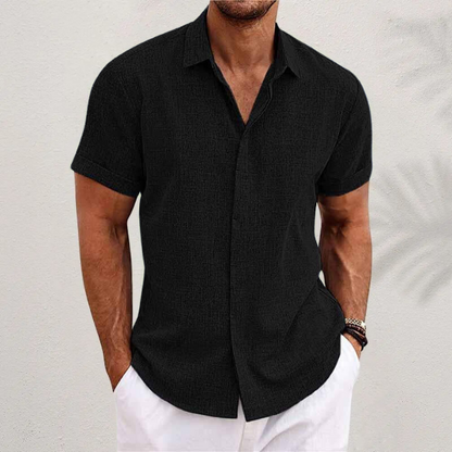 Cotton Linen Short Sleeve Shirt
