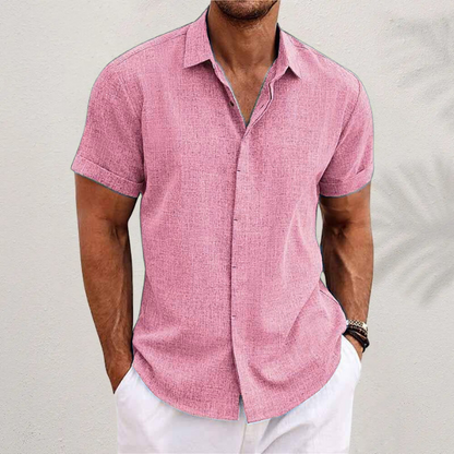 Cotton Linen Short Sleeve Shirt