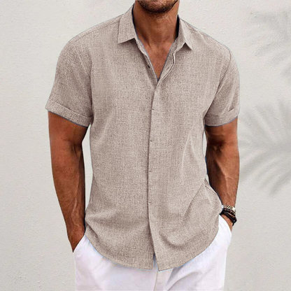 Cotton Linen Short Sleeve Shirt