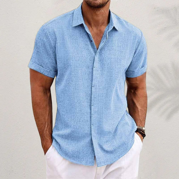 Cotton Linen Short Sleeve Shirt