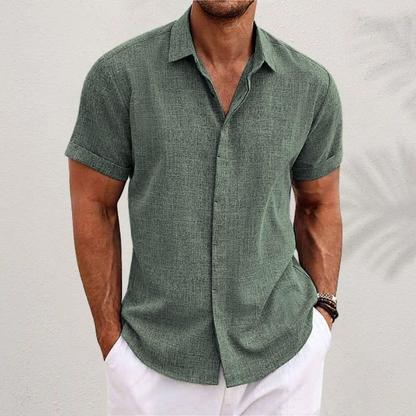 Cotton Linen Short Sleeve Shirt