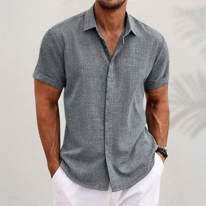 Men's Short Sleeve Casual Button Shirt