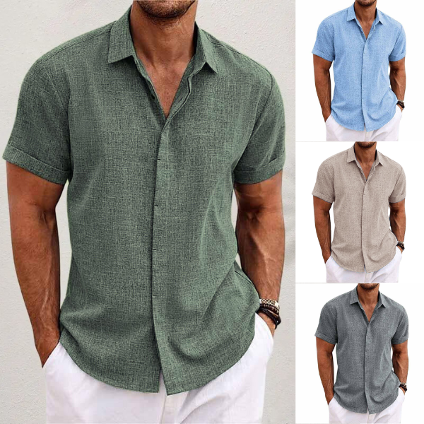 Cotton Linen Short Sleeve Shirt