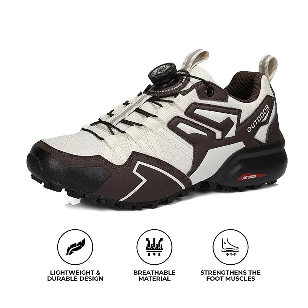 Comfortable Mens Hiking Boots Leather Arch Support Shoes
