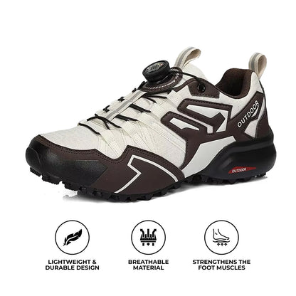 Comfortable Mens Hiking Boots Leather Arch Support Shoes