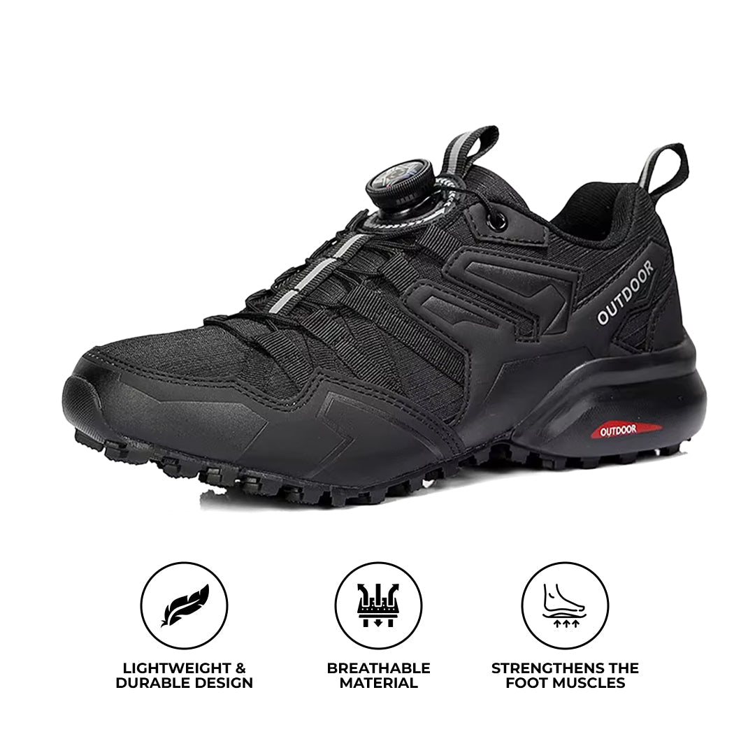 Comfortable Mens Hiking Boots Leather Arch Support Shoes