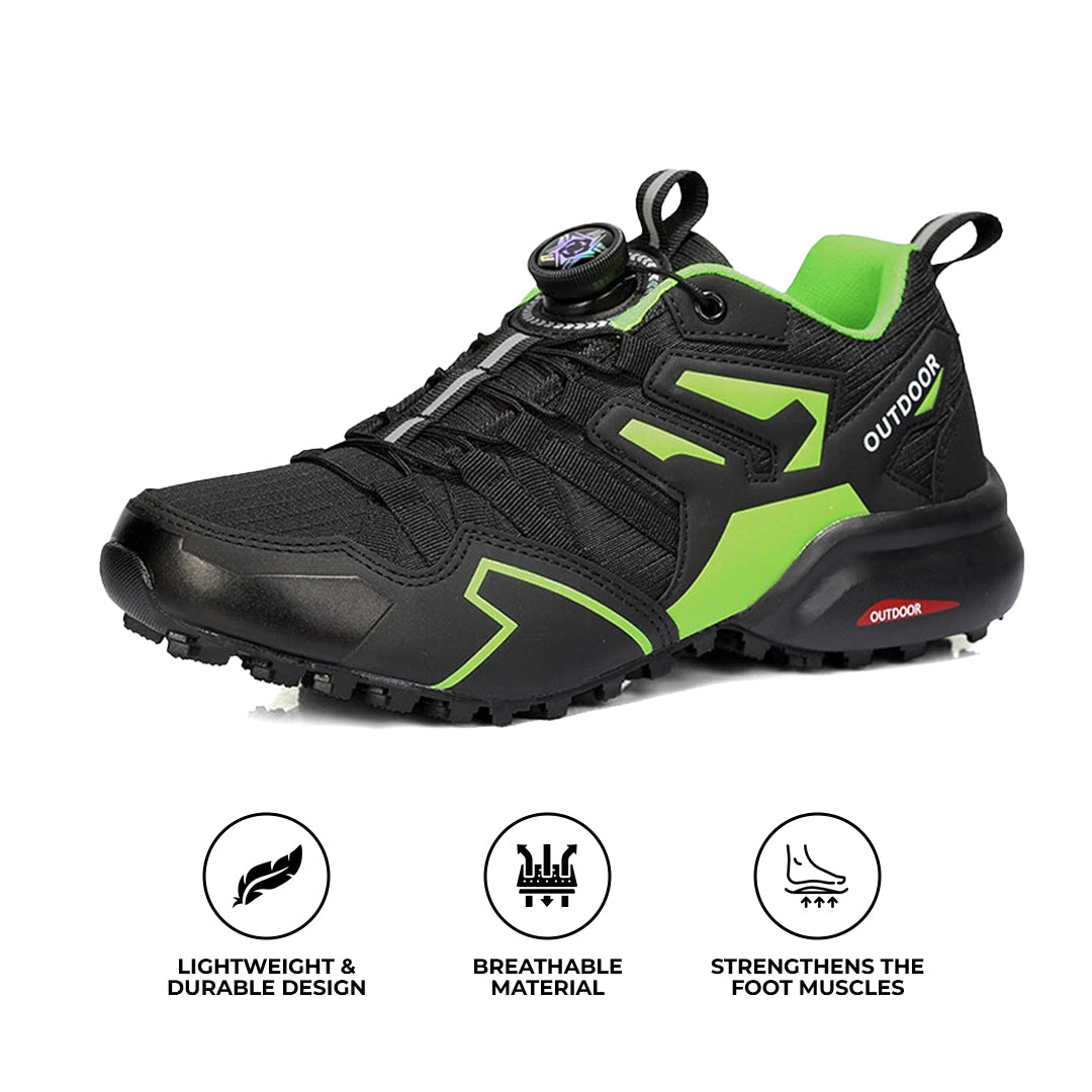 Comfortable Mens Hiking Boots Leather Arch Support Shoes - VibreMode