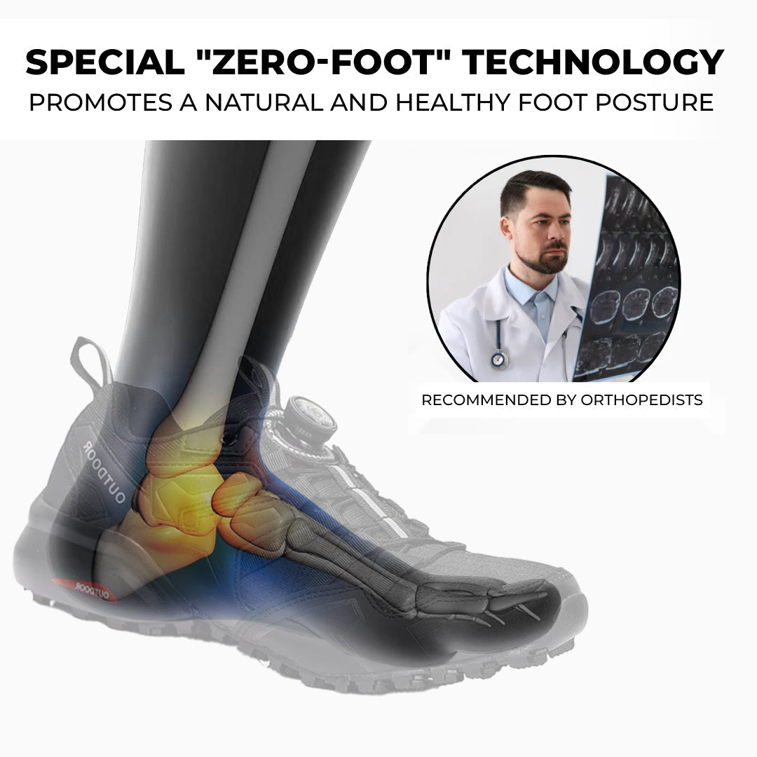 Comfortable Mens Hiking Boots Leather Arch Support Shoes